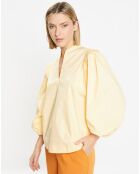 Blouse en Popeline de Coton Mimosa jaune clair