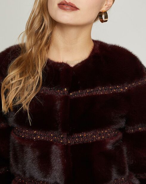 Burgundy Reef, met zijde gevoerde nertsbontjas