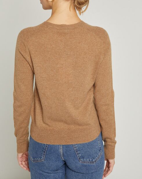 Cardigan 100% Cachemire Sonia beige chiné