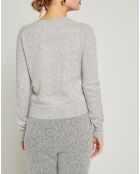 Cardigan 100% Cachemire Sonia gris clair