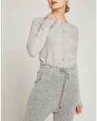 Cardigan 100% Cachemire Sonia gris clair