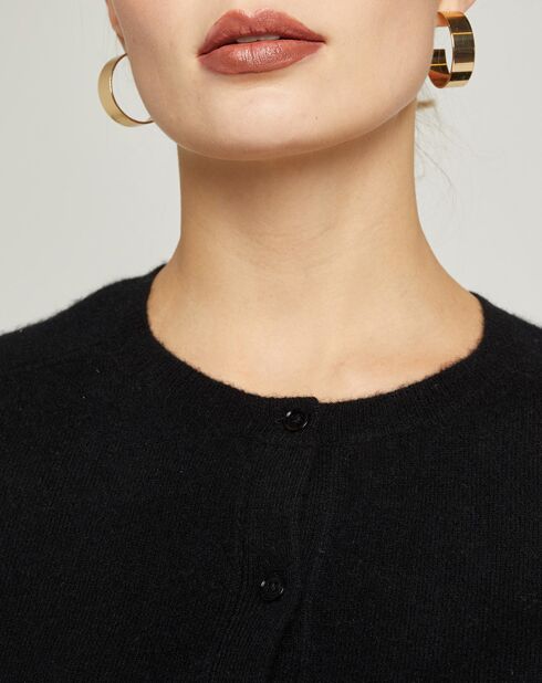 Cardigan 100% Cachemire Sonia noir