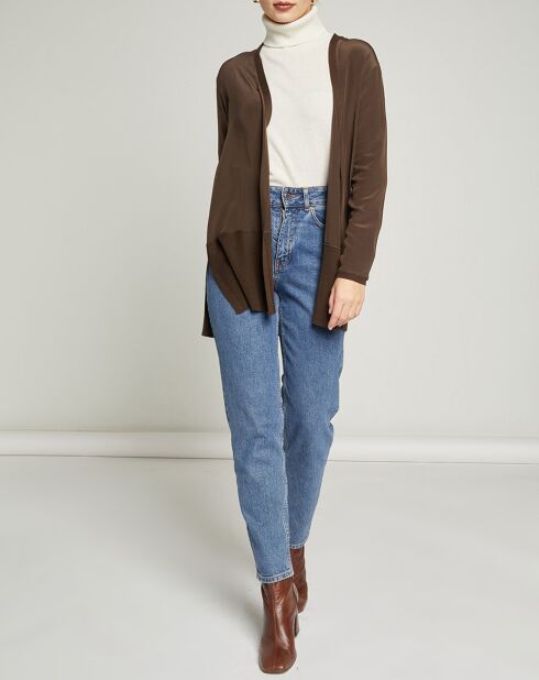 Gilet en Laine & Soie Nash marron