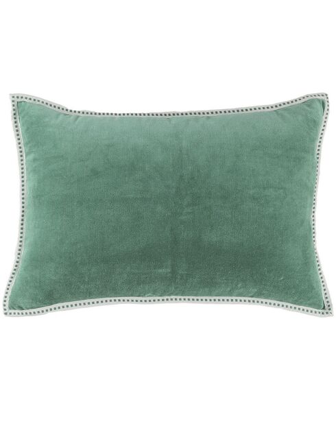 Housse de coussin velours Ella vert sauge