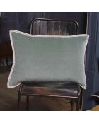 Housse de coussin velours Ella vert sauge