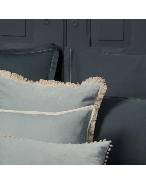 Housse de coussin velours Ella vert céladon