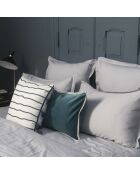 Housse de coussin velours Ella bleu peacock