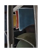 Housse de coussin velours Ella bleu peacock