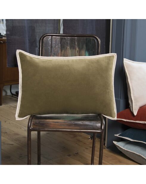 Housse de coussin velours Ella coriandre