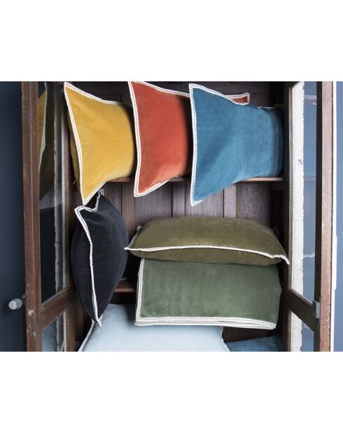 Housse de coussin velours Ella coriandre