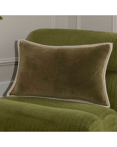 Housse de coussin velours Ella coriandre