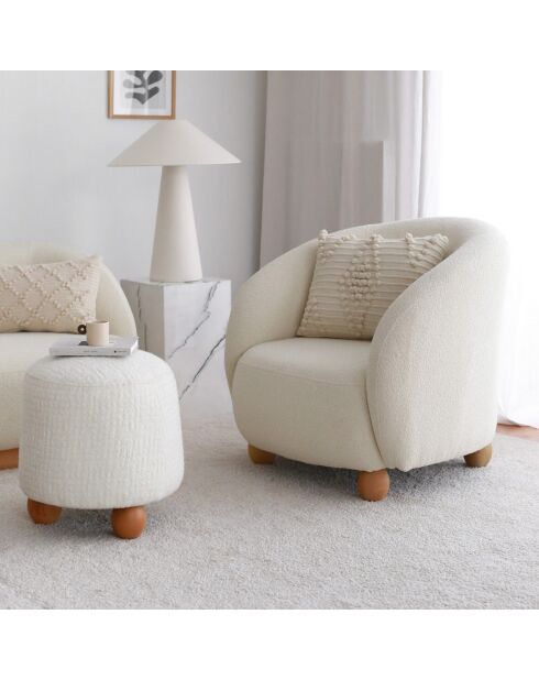 Fauteuil Slon blanc - 82x77x80 cm