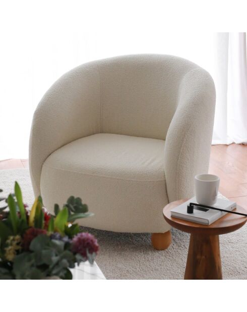 Fauteuil Slon blanc - 82x77x80 cm