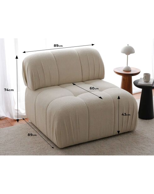 Fauteuil Soli blanc - 89x74x89 cm