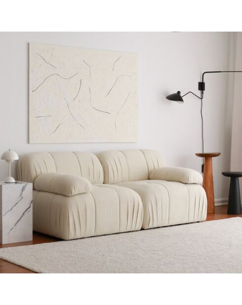 Canapé 2 places Soli blanc - 178x74x89 cm