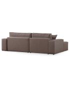 Canapé convertible d'angle gauche Pirlo marron - 260x100x88 cm