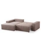 Canapé convertible d'angle gauche Pirlo marron - 260x100x88 cm