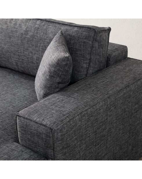 Canapé convertible d'angle droit Pirlo gris foncé - 260x100x88 cm