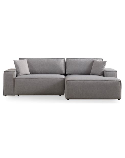Canapé convertible d'angle droit Pirlo gris clair - 260x100x88 cm