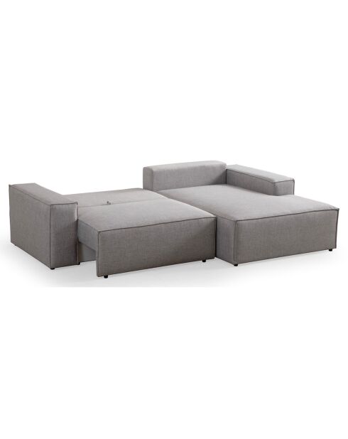 Canapé convertible d'angle droit Pirlo gris clair - 260x100x88 cm
