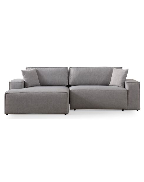 Canapé convertible d'angle gauche Pirlo gris clair - 260x100x88 cm