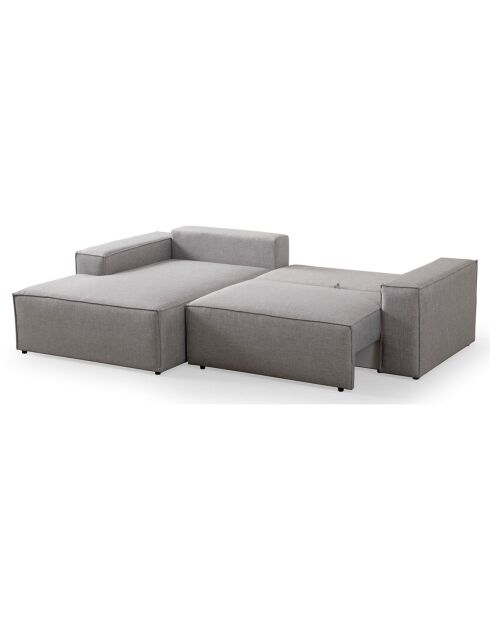 Canapé convertible d'angle gauche Pirlo gris clair - 260x100x88 cm