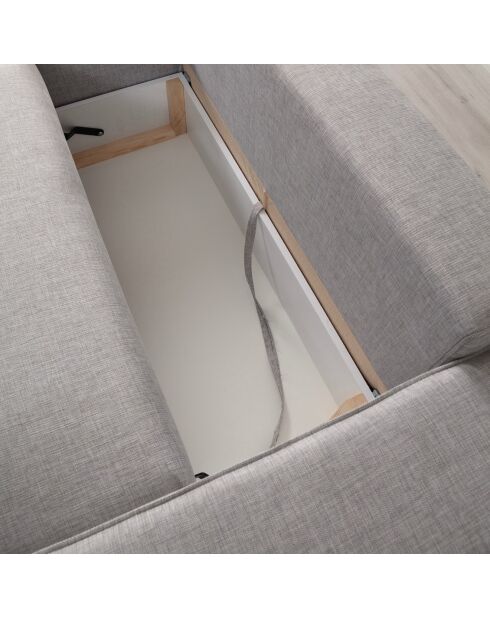 Canapé convertible d'angle gauche Pirlo gris clair - 260x100x88 cm