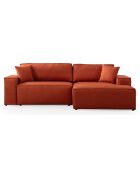 Canapé convertible d'angle droit Pirlo orange - 260x100x88 cm