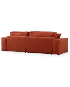 Canapé convertible d'angle droit Pirlo orange - 260x100x88 cm