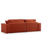 Canapé convertible d'angle gauche Pirlo orange - 260x100x88 cm