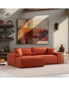 Canapé convertible d'angle gauche Pirlo orange - 260x100x88 cm