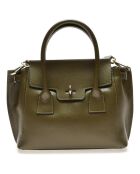 Sac à main en Cuir vert kaki - 23x24x7.5 cm