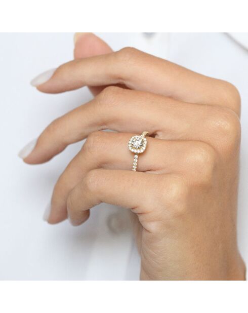Bague Stamford Zirconium or jaune