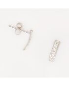 Boucles d'oreilles Olvera Zircone or blanc