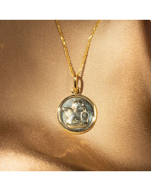Pendentif Médaillon d'ange or jaune