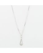 Pendentif Authentique Zirconium or blanc