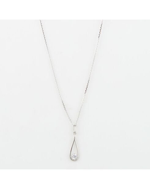 Pendentif Authentique Zirconium or blanc