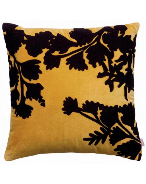 Coussin brodé Rosalie mirabelle - 45x45 cm