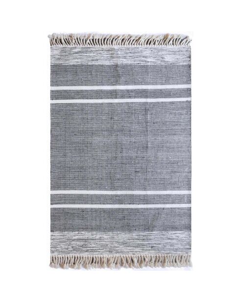 Tapis 100% Laine Kolena noir/blanc - 120x180 cm