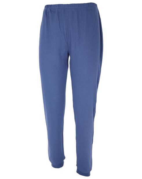 Pyjama à manches longues & pantalon gris/bleu