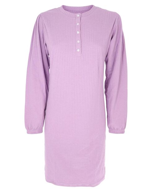 Chemise de nuit à manches longues lilas