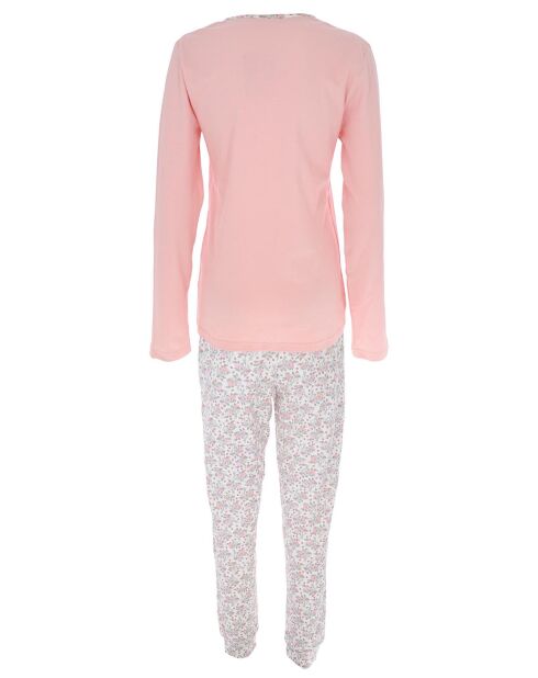 Pyjama à manches longues & pantalon rose