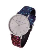 Montre Femme en Cuir rose/bleu