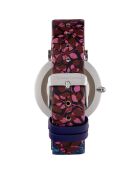 Montre Femme en Cuir rose/bleu
