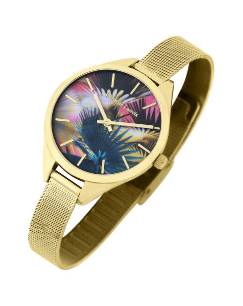 Damen-Armbanduhr aus goldfarbenem Stahl