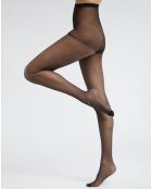 Collants Style Resille Lurex Argent 23 deniers noirs