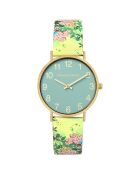 Gelbe Lederuhr für Damen
