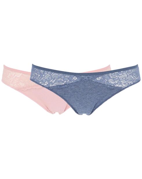 2 Culottes Rania bleu/rose