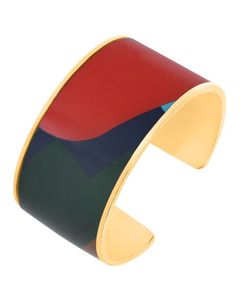 Armreif Mosaic Freak aus Gelbgold/mehrfarbig vergoldet