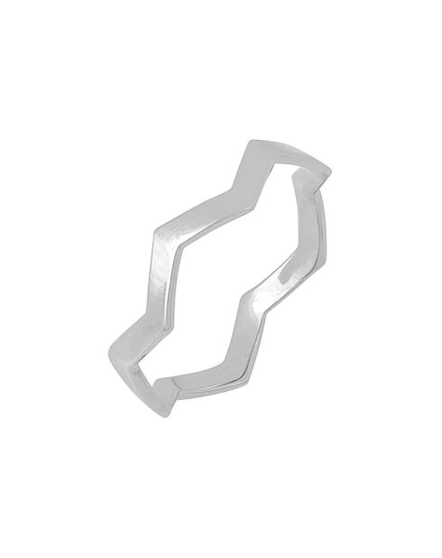 Versilberter Patchwork-Ring